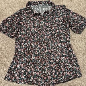 Floral Short Sleeve Blouse